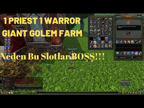 KNIGHT ONLINE | 1 PRIEST 1 WARRIOR FARM | GIANT GOLEM | DROPLAR ENFES!!!