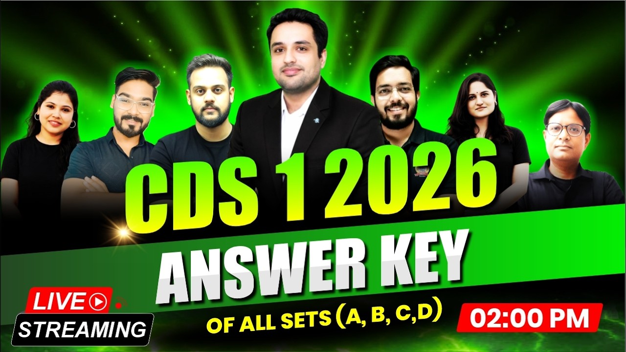 100% Accurate CDS 1 2026 Answer Key of Set A,B,C,D🔥 CDS 1 2026 English ...