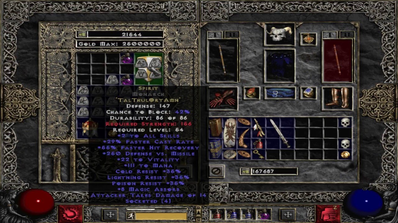 diablo 2 3 socket shield