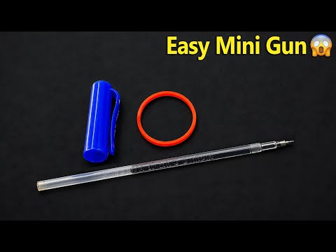 I made a powerful easy gun at home with pen cap | pen cap & rubber band gun | homemade toy gun |