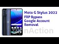 Moto g stylus 5g xt21153 2022 cricket frp bypass google account removal without pc