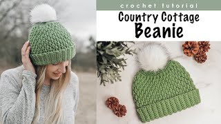 Country Cottage Beanie Crochet Tutorial