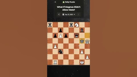 Daily Chess Puzzle. Chess.com. April 23rd. What if Magnus Didn