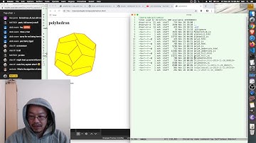 live coding javascript+svg polyhedron real time rotation, math, geometry