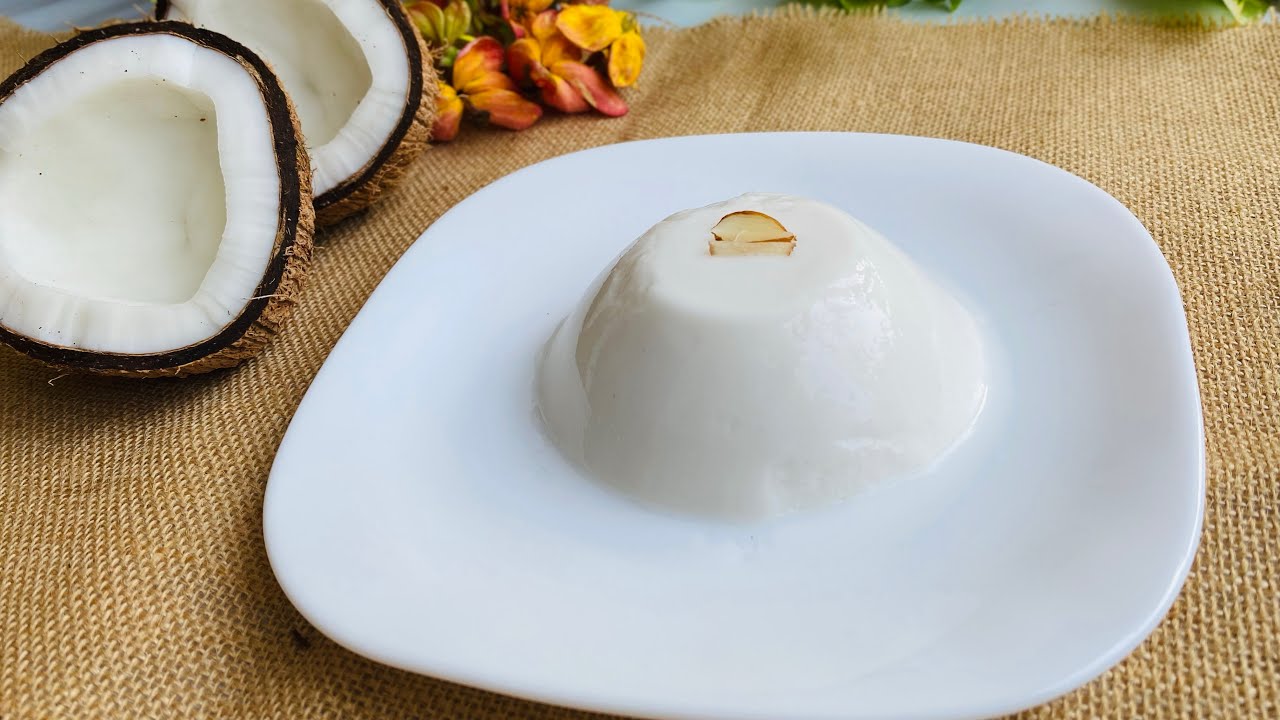 Coconut pudding easy pudding recipe No gelatin, No china grass, No