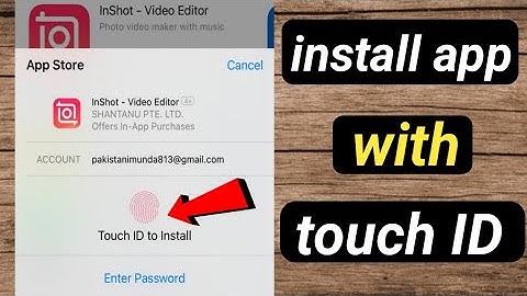 How to use touch ID for downloading apps from app store /activate touch ID for app store