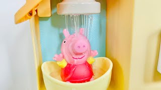 NEW Peppa Pig Bathtub Playset WORKING SHOWER Toy Opening!
