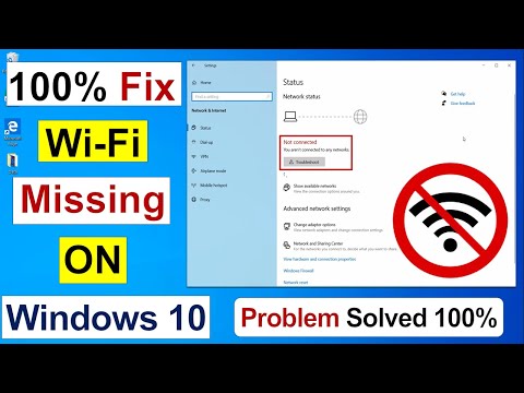 Fix WiFi Not Showing in Settings On Windows 10 | Fix Missing WiFi | 100% Working