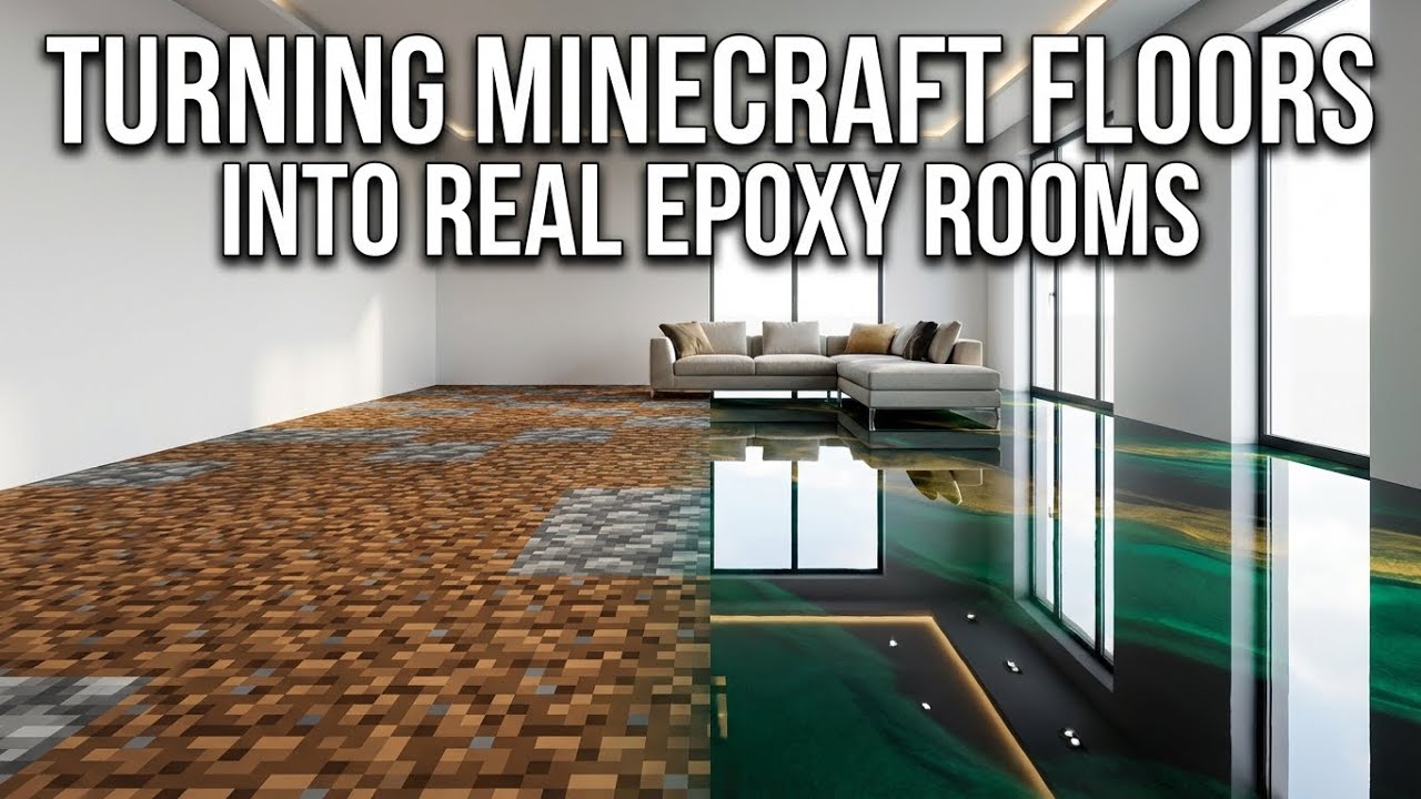 Turning Minecraft Floors Into Real Epoxy Rooms - YouTube