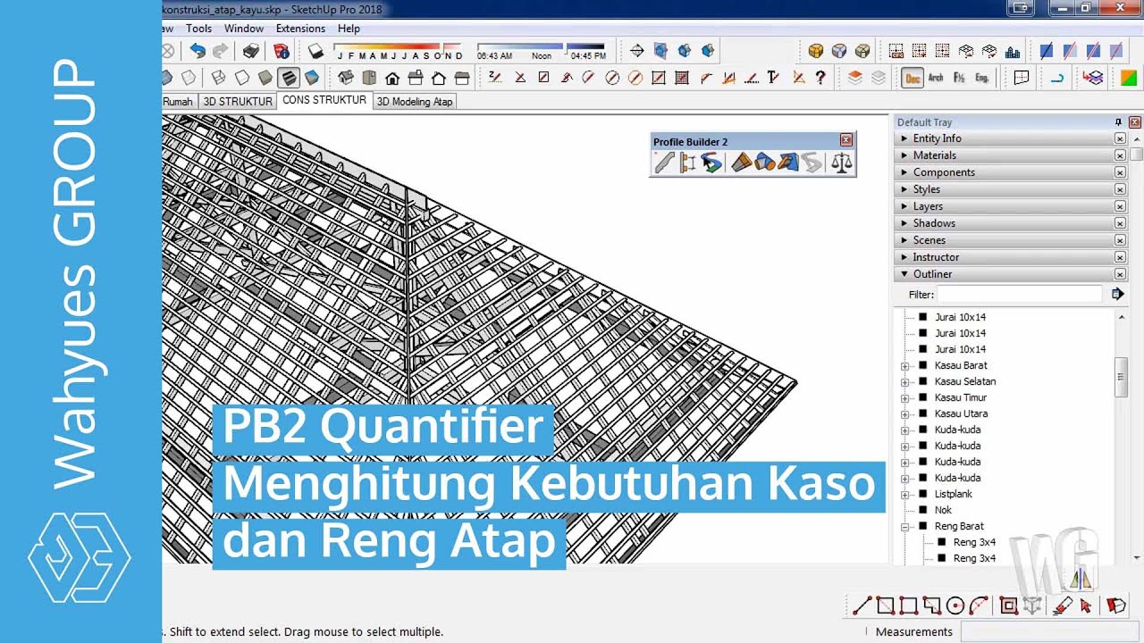 Plugin Profile Builder 2 Menghitung Kebutuhan Kaso Dan Reng Atap