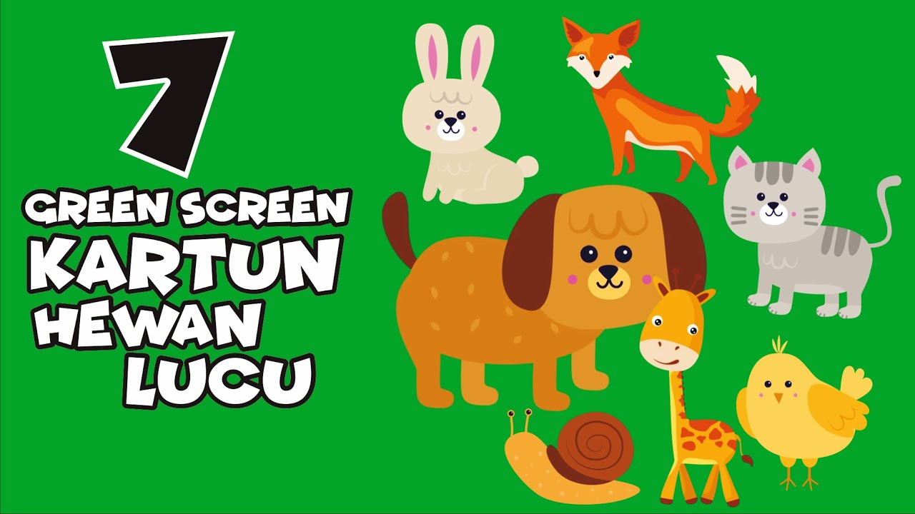 Green Screen Kartun  Hewan  Lucu  animals green screen 