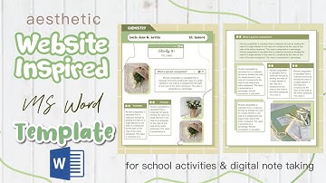 Aesthetic Digital Note Taking MS word Template🌸 simple,how I take notes effectively & neat