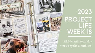 Project Life 2023 | Week 18 Process Video using Ali Edwards May Stories by the Month Kit