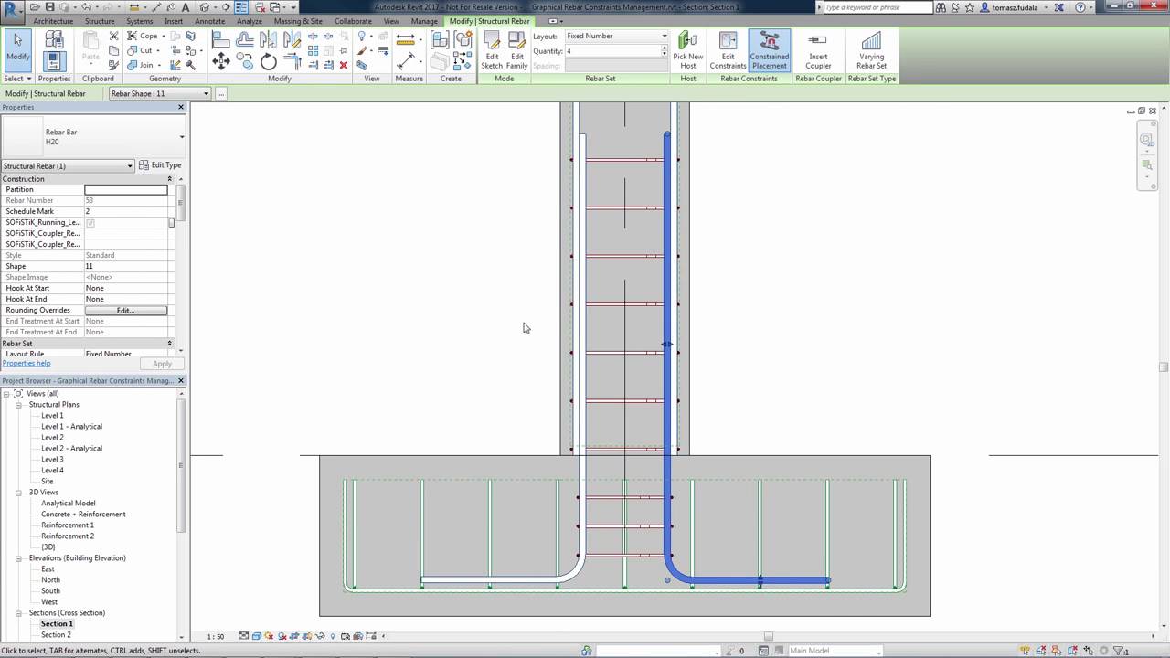 Graphical Rebar Constraints Management - YouTube