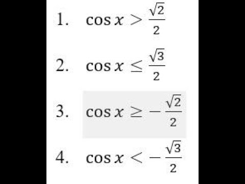 Решить неравенство cos