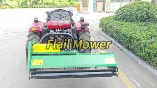 Testing the performance of this flail mower, the hammer blade can be replaced with a Y-blade