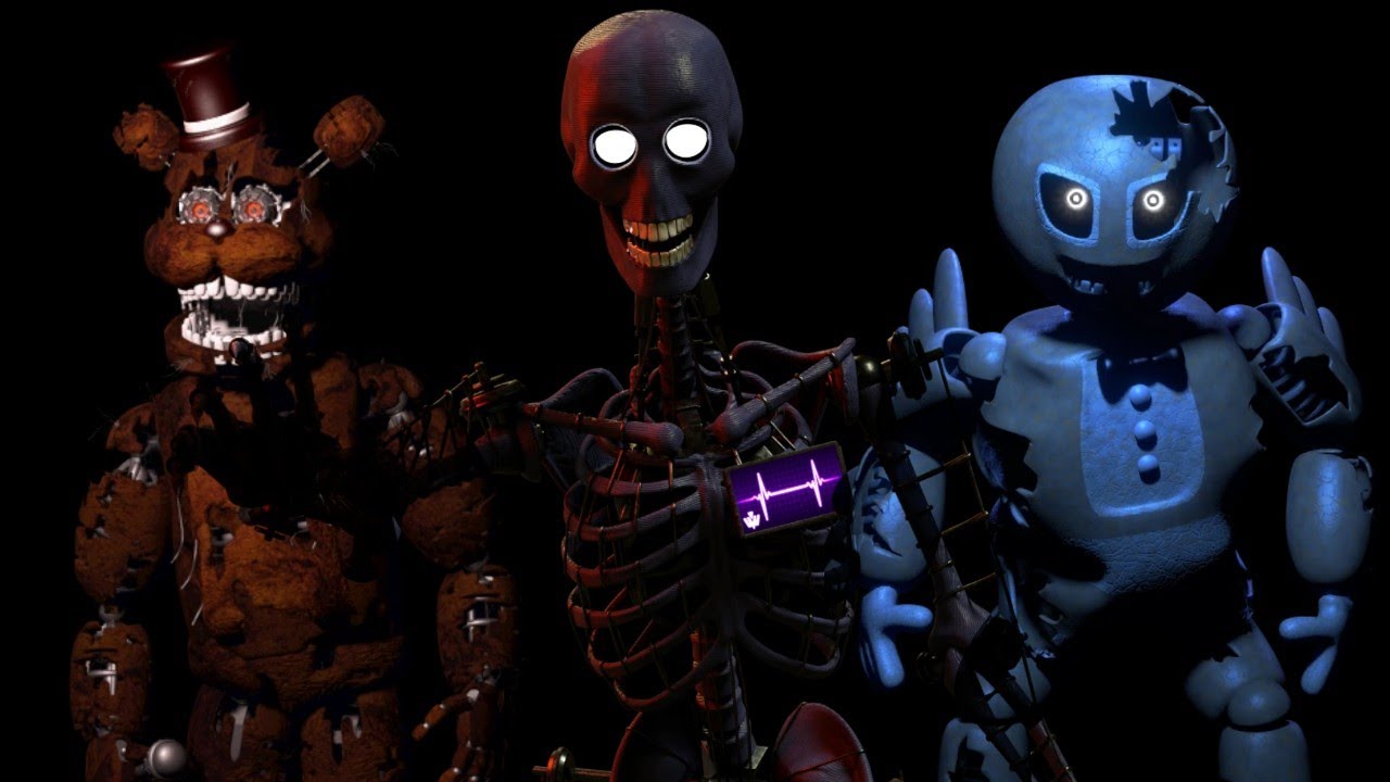 Random FNAF Fangame characters sing the FNAF 1 song