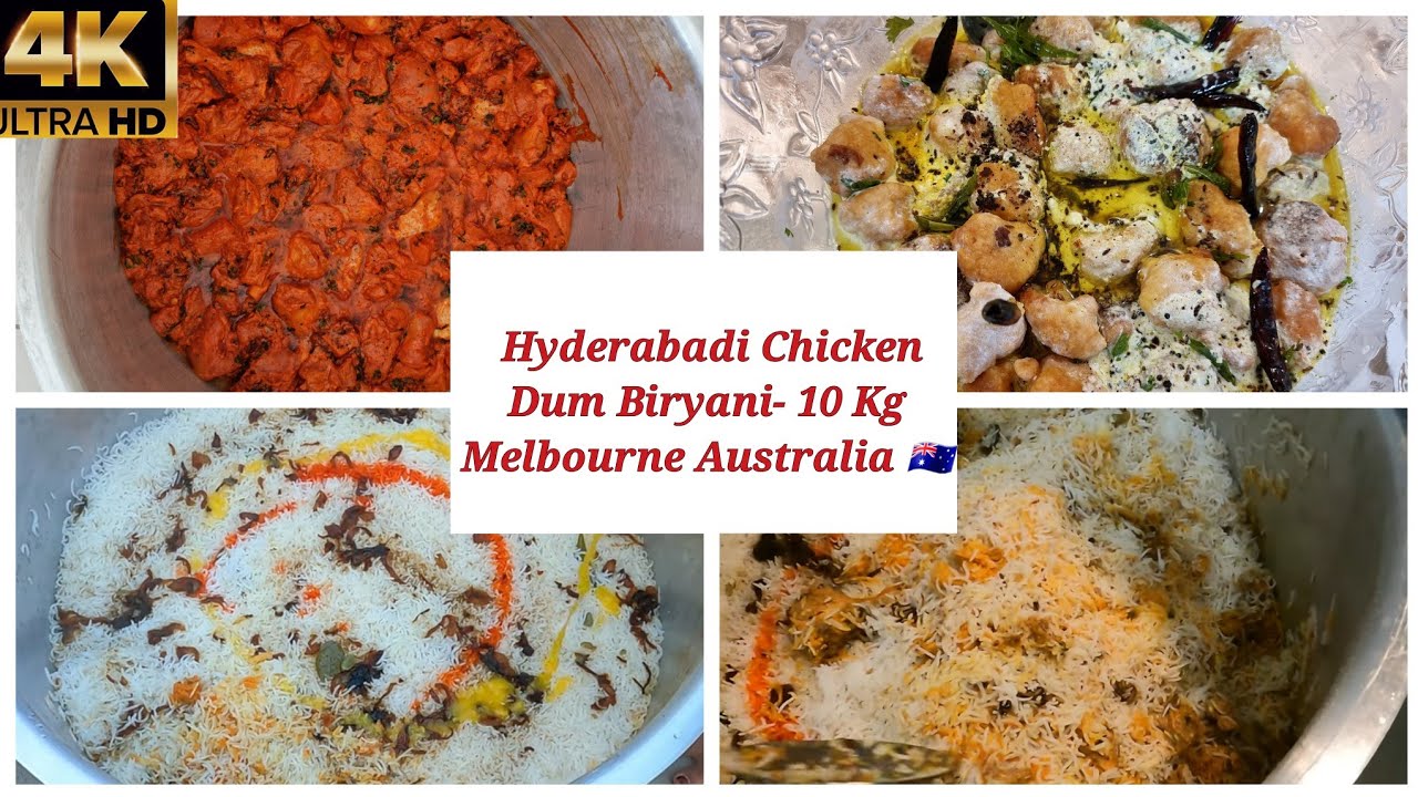 Hyderabadi Chicken Dum Biryani Made in Australia 🇦🇺 10 Kg Recipe