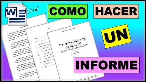 CÓMO HACER UN INFORME EN WORD ✅ REDACTAR UN INFORME CORRECTAMENTE📑 EN 5 MINUTOS✨