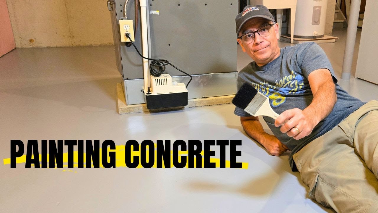How to Paint a Concrete Basement Floor | Simple DIY That Makes a Big ...