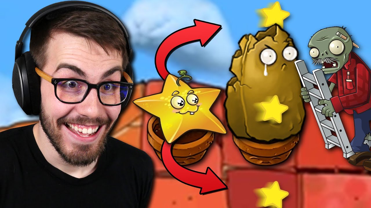 The Improved Starfruit DESTROYS Roof Zombies! (Plants vs Zombies