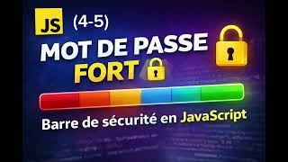 🎯 "JavaScript : Vérifier la force du mot de passe (barre dynamique + validation en temps réel)"(4-5)