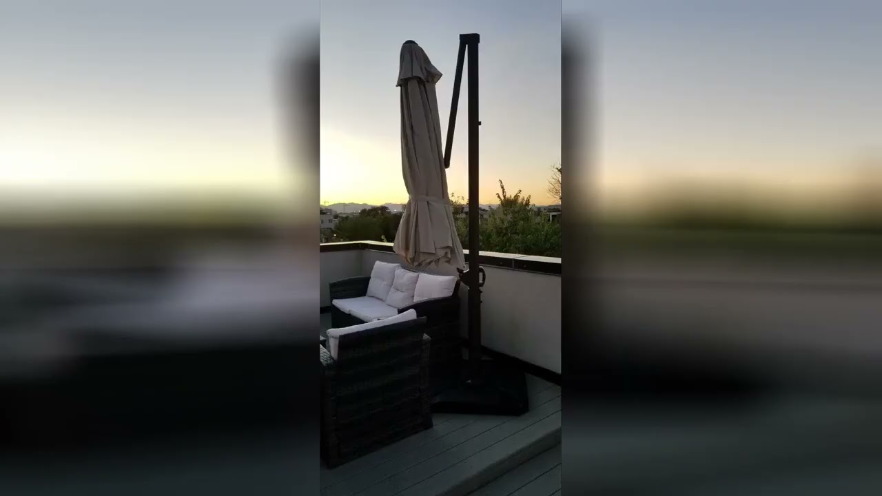 Abba Patio 4Pcs Offset Umbrella Base Plastic Cantilever Base Weights Plate Set, Water & Sand Filled