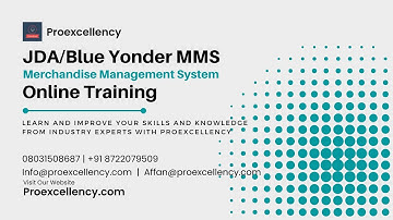JDA/Blue Yonder MMS Training: From Beginner to Advanced with Industry Experts | Proexcellency