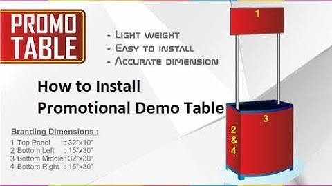How to Install Promotional Demo Table - Brandway
