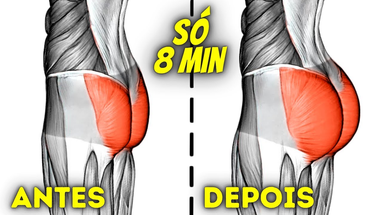 8 MINUTOS PARA AUMENTAR SEU BUMBUM 🍑 7 Exercícios para Glúteos Em Casa ...