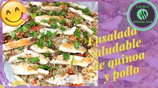 Ensalada de Quinoa ? con Pollo (Fácil de Hacer) (SUPER DELICIOSO) 