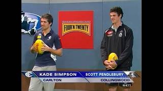 Scott Pendlebury and Kade Simpson - 2008 Channel 9 Handball Competition