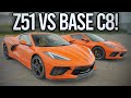 Z51 Corvette C8 vs Base Corvette C8! (Launch Control Racing)