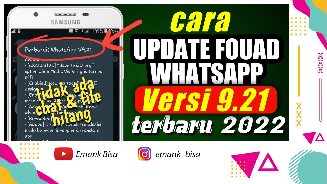 UPDATE FOUAD WHATSAPP V9.21 TERBARU 2022 YouTube