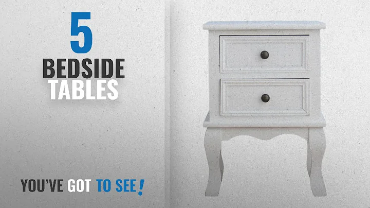 Top 10 Bedside Tables [2018]: CherryTree Furniture Wood White Bedside Table 2-Drawers Cabinet