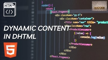 Dynamic Content in DHTML | DHTML Complete Course.