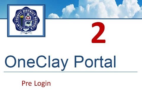 OneClay Portal Video Series Two- Pre Login