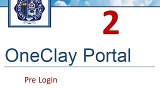 OneClay Portal Video Series Two- Pre Login