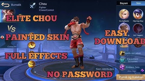 ELITE CHOU SKIN / PAINTED SKIN : NO PASSWORD : FULL EFFECTS / EASY DOWNLOAD