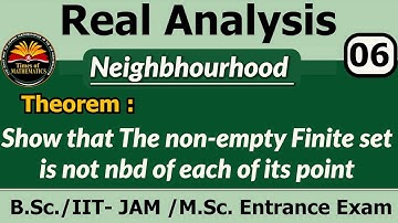 Real Analysis 2.6 [ Theorem: The non-empty Finite set is not nbd of each of its point #real_analysis