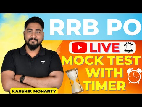 RRB PO Live Mock Test with Poll U0026 Timer | Kaushik Mohanty