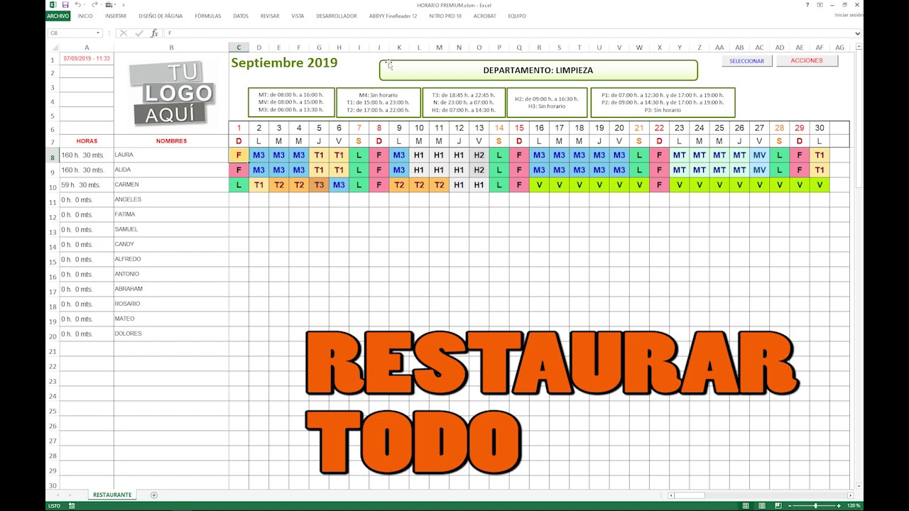 Horario De Trabajo En Excel Para Jornada Laboral Siempre Excel Images