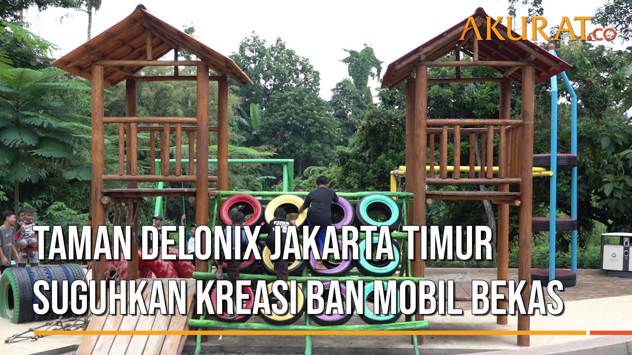 Taman Delonix Jakarta  Timur  Suguhkan Kreasi Ban  Mobil  