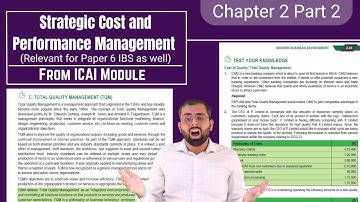 Total Quality Management (TQM) | SPOM Set B SCPM Chapter 2 Test Your Knowledge Questions | Part 2
