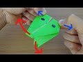 動く折り紙「わに」作り方　Moving Origami "Crocodile Opening its Mouth"