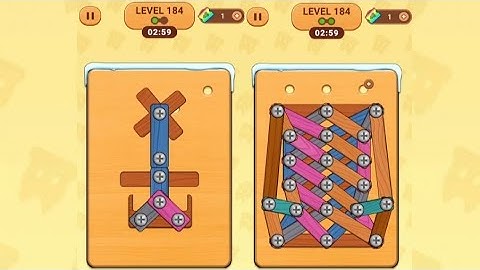 Wood Nuts & Bolts, Screw -Level 184 Easy & Hard I Gameplay