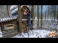 Bushcraft Cabin Winter Upgrade. Cozy Sleeping Area, Insulation &amp; Christmas in the Forest