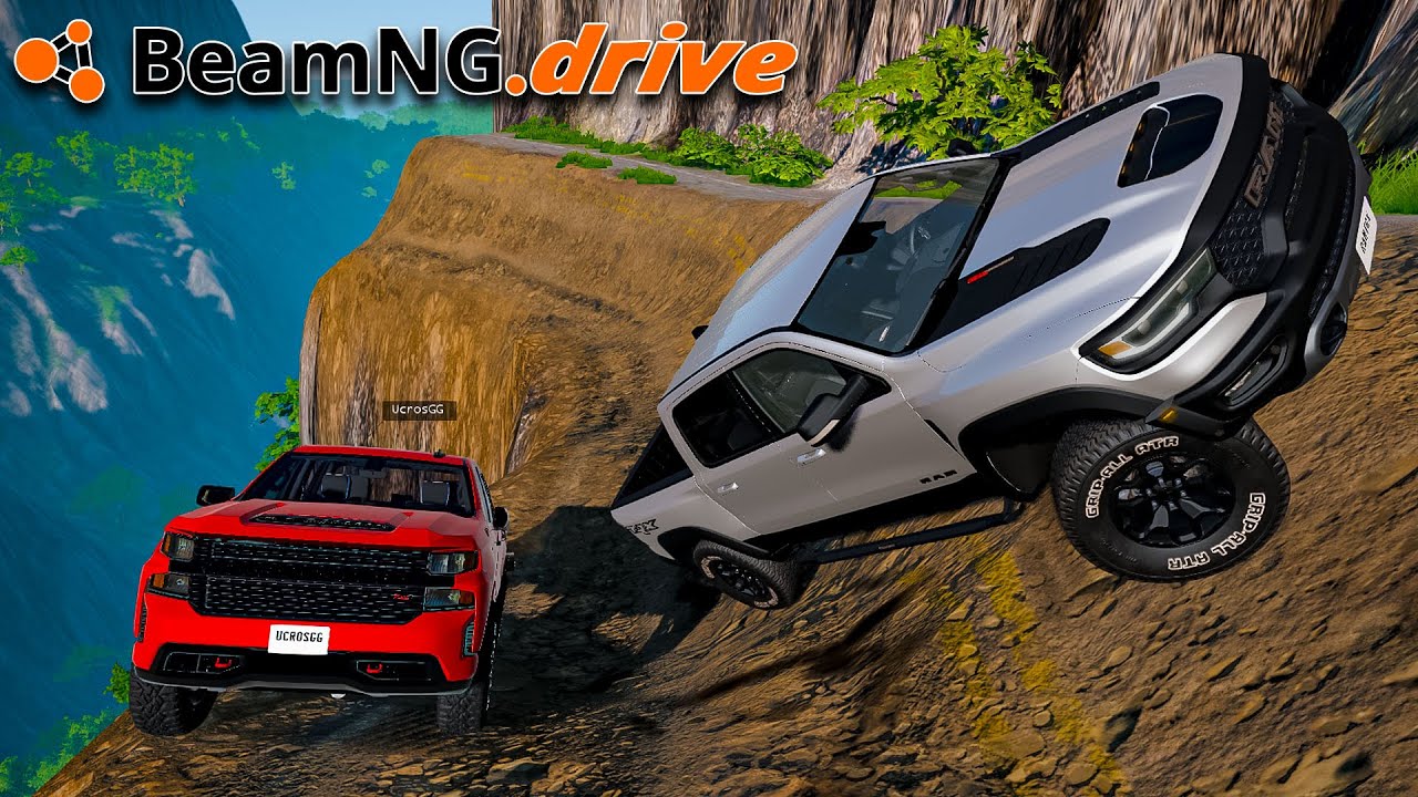 ¡Destruyendo Chevrolet SILVERADO y RAM TRX! | BeamNG.drive