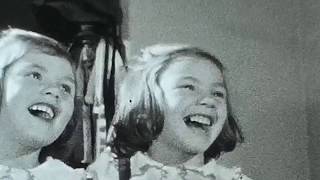 Vintage 8mm Film Footage 1940's Girls Singing (Silent) Skiing Ice Skating