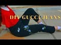 DIY Embroidered Jeans | Gucci Inspired